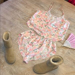 Vintage California Dynasty pajama set Barbie pink